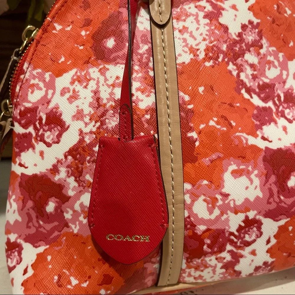 SALE! Coach Peyton Floral Cora Domed Shoulder Bag Satchel NWOT - Picture 4 of 13
